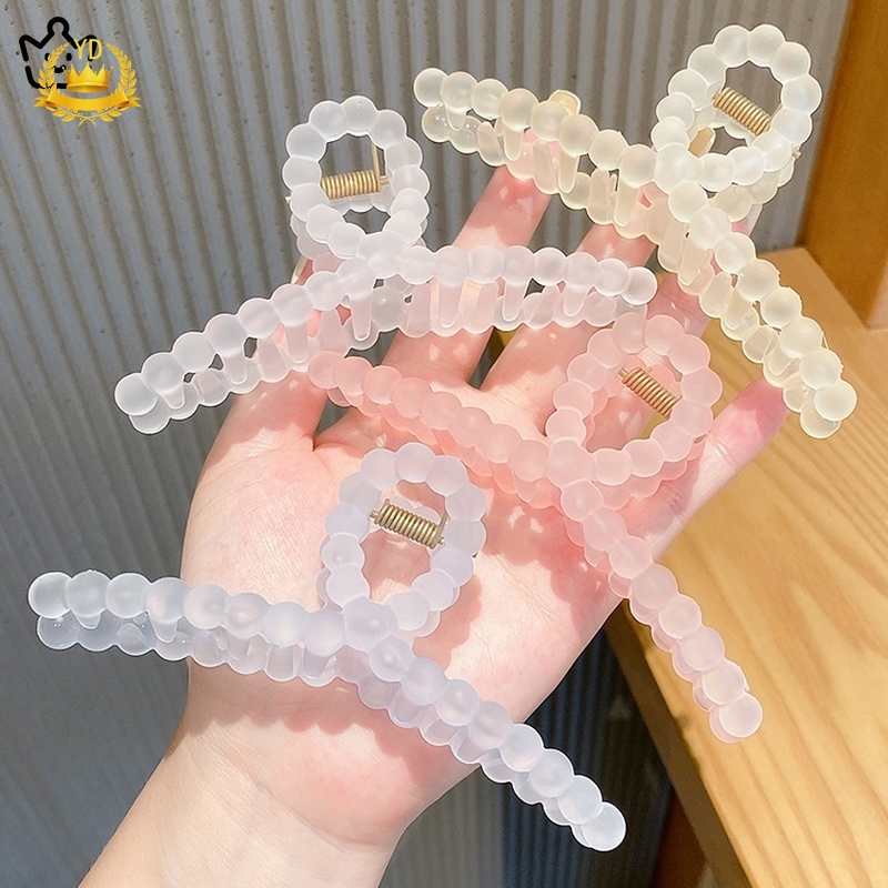 Kẹp tóc trong suốt cỡ lớn phong cách Hàn Quốc nhiều màu tùy chọn JP6 HB