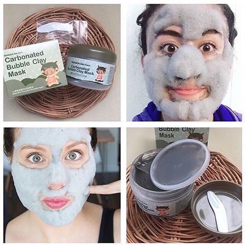 Mặt nạ sủi bọt thải độc khử chì ngăn ngừa lão hóa bì heo Carbonated Bubble Clay Mask