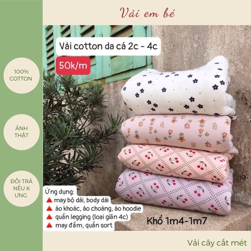 Vải thun cotton may áo khoác, áo choàng, may bô thu đông, may legging