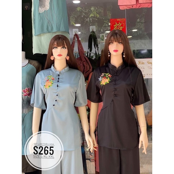 Bigsize Set bộ thêu hoa S265