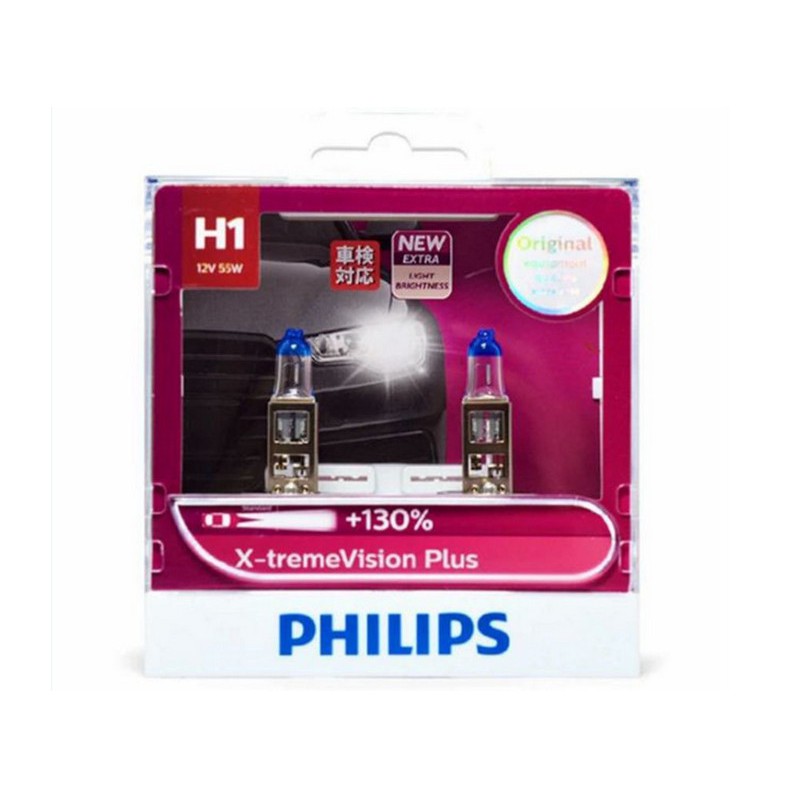 BỘ BÓNG ĐÈN H1 PHILIPS TĂNG SÁNG 130% – XTREME VISION