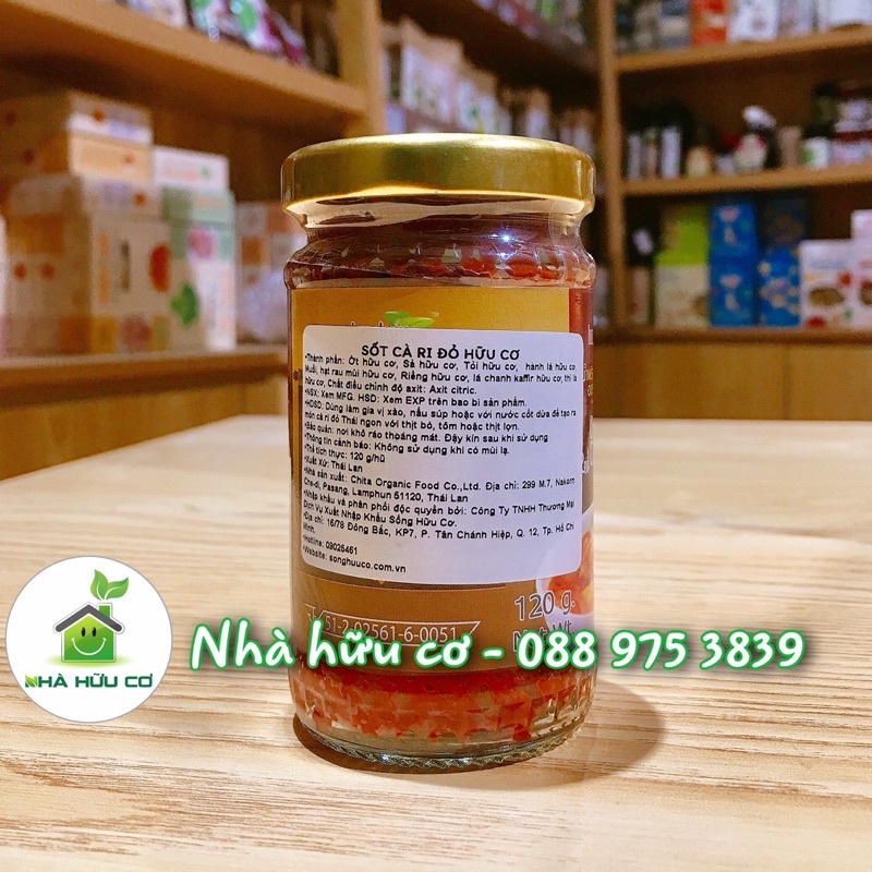 Sốt cà ri đỏ hữu cơ Lumlum 120g - Organic Red Curry - Hsd: 3/10/2023 - Nhà Hữu Cơ