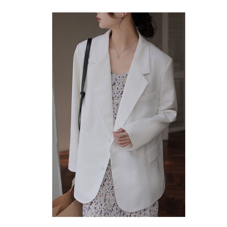 Áo khoác blazer màu trơn thời trang xuân thu dành cho nữ