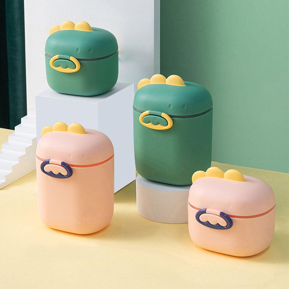 Hộp Đựng Sữa Bột / Thức Ăn Trưa Hình Khủng Long Hoạt Hình Kèm Muỗng Tiện Dụng Cho Bé