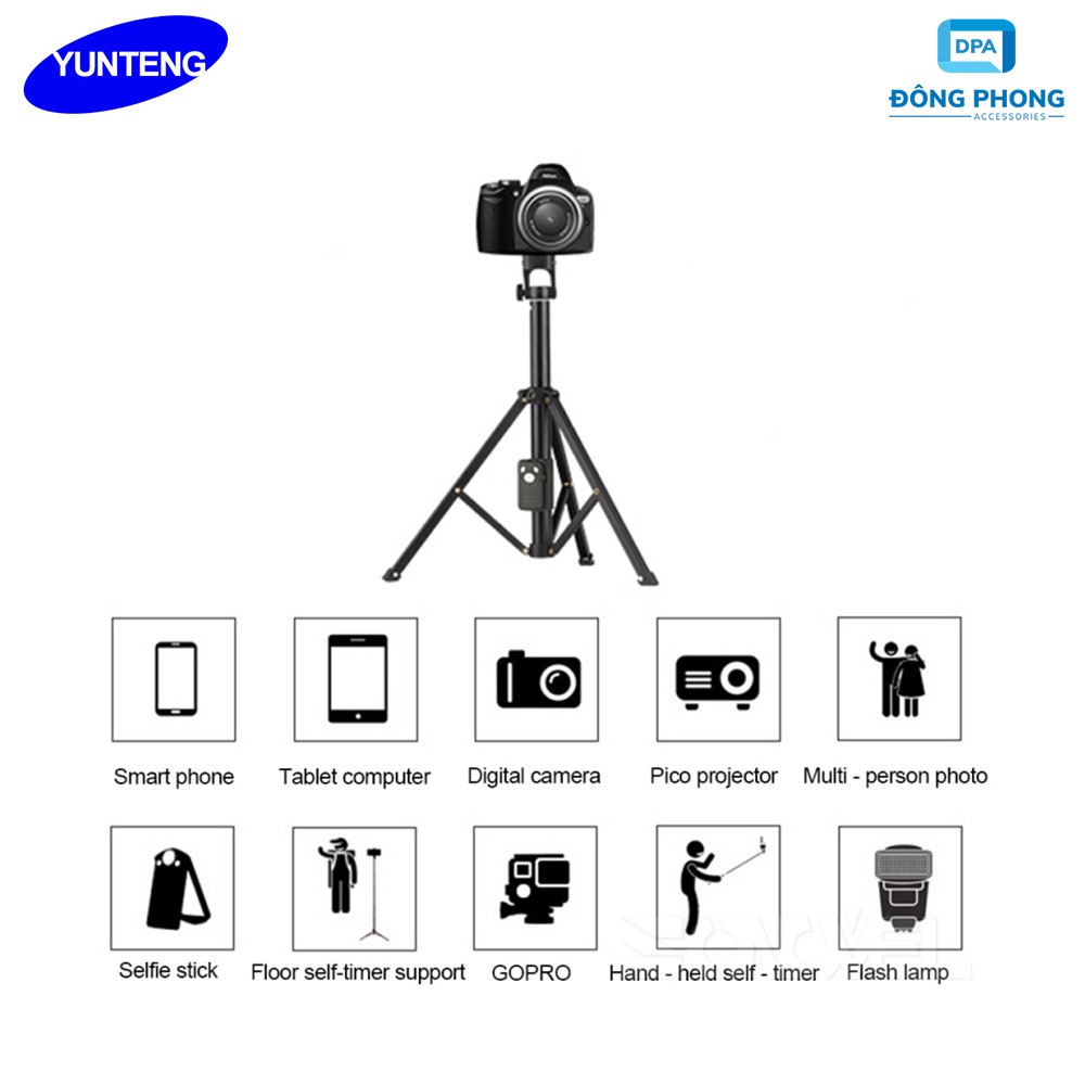 Gậy Chụp Hình 3 Chân Yunteng VCT-1688 - Tripod Điện Thoại, Máy Ảnh | BigBuy360 - bigbuy360.vn