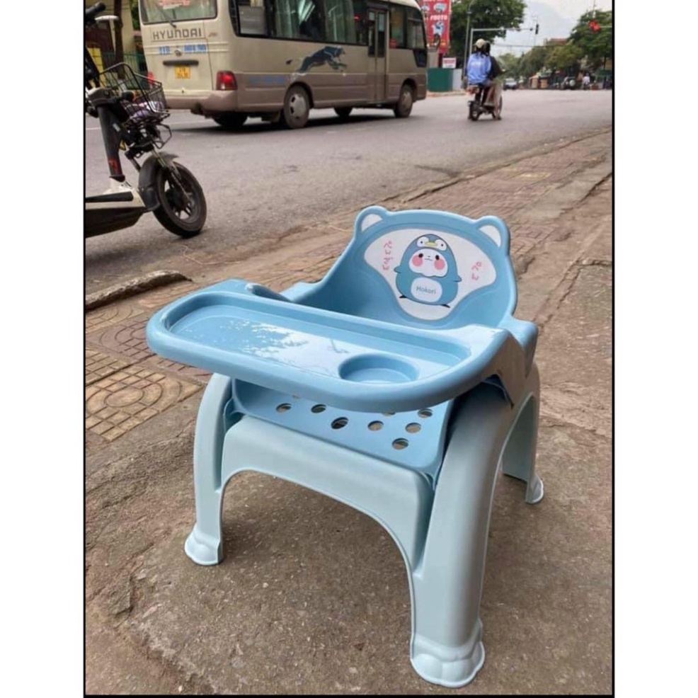 ghế ăn dặm đa năng 3 in 1, bàn ăn dặm hokori kèm ghế gội đầu 1916