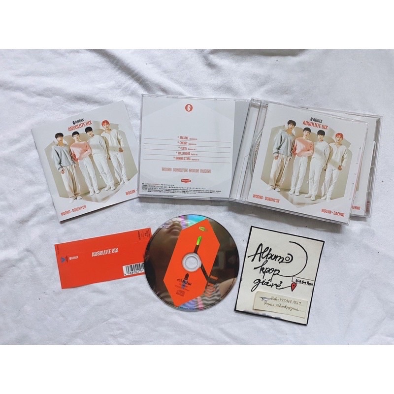Ab6ix Album Nhật Absolute 6IX đã khui seal, gồm CD và mini booklet.