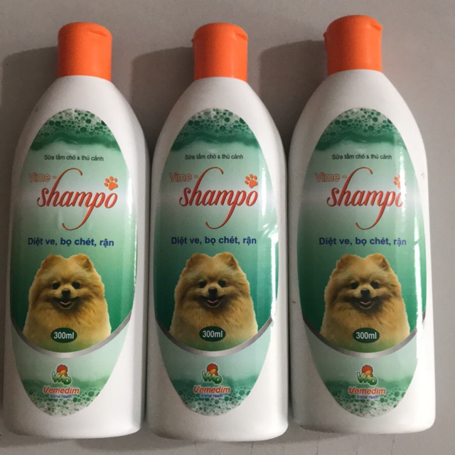 Sữa tắm diệt sạch ve rận, bọ chét chó mèo Shampo chai 300ml