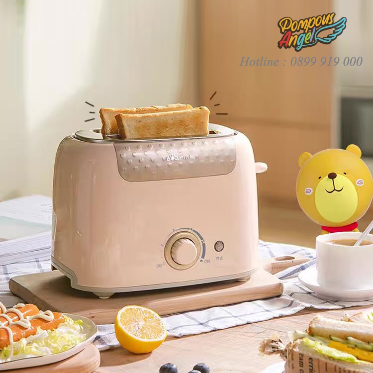 [Chính hãng] Máy nướng bánh mì BEAR DSL-601 chính hãng , 2 màu xanh/hồng , bảo hành 12 tháng chính hãng