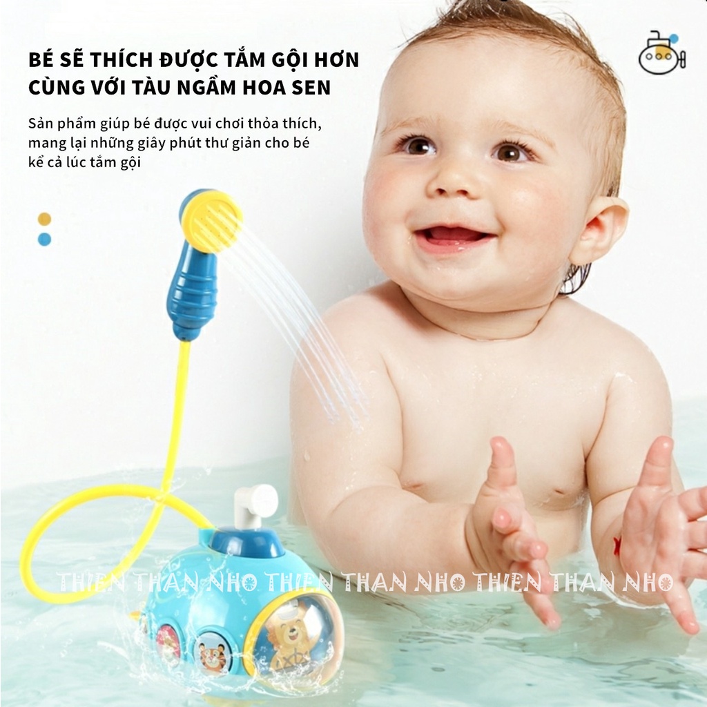 Set Tàu Ngầm Vòi Tắm Hoa Sen Tiện Lợi Cho Mẹ Và Bé Siêu Dễ Thương Ttn-0108  - Đồ Chơi Nhà Tắm | Bibione.Vn