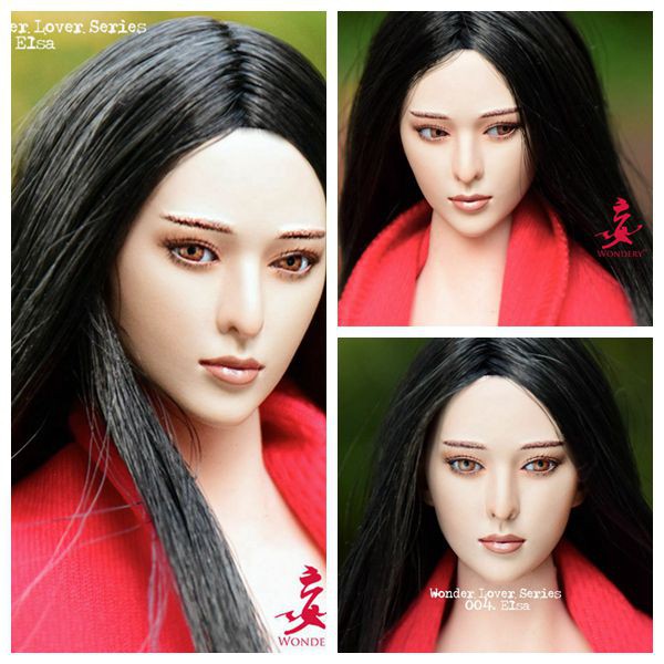 1:6 WONDERY Lover 004 Head Sculpt Model Moveable eyes For Female Body Figure