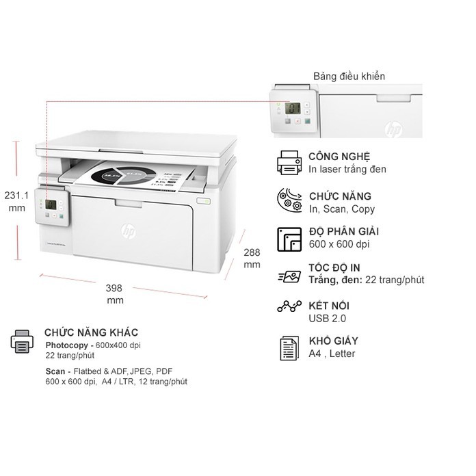 MÁY IN LASERR ĐA CHỨC NĂNG HP LASERJETT PRO MFP M130A ĐÃ QUA SỬ DỤNG - AALO.VN