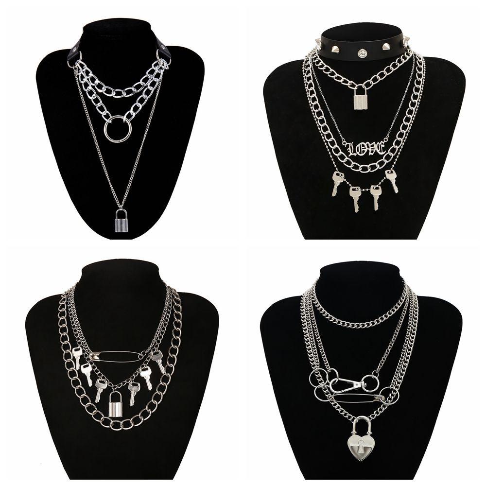 Vòng Cổ Choker Đinh Tán Bằng Thép Không Gỉ Phong Cách Punk Rock Cho Nam &amp; Nữ