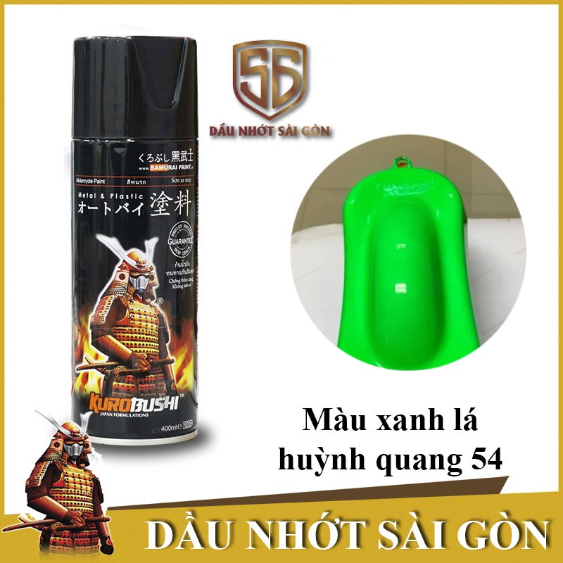 Samurai 54 - Sơn Xịt Màu Xanh Lá Huỳnh Quang.