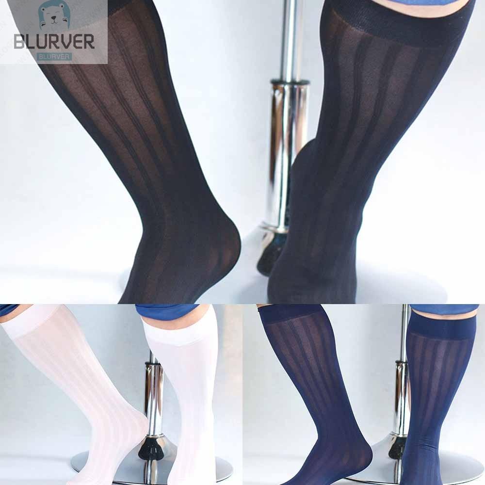 Vớ dài ngang gối họa tiết kẻ sọc thoáng khí thời trang cho nam