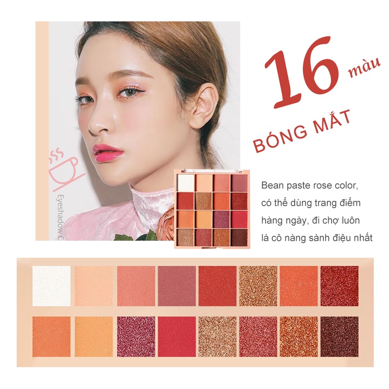 Bảng phấn trang điểm mắt LAMEILA 16 màu lì sáng bóng mới -LML3043-4#