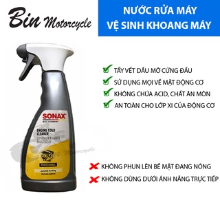 NƯỚC RỬA LỐC MÁY, CHI TIẾT MÁY, VỆ SINH DẦU MỠ SONAX ENGINE COLD CLEANER ( MẪU MỚI)