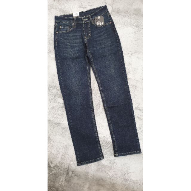 Quần jean nam co giãn ống đứng levi 511 màu xanh ánh vàng