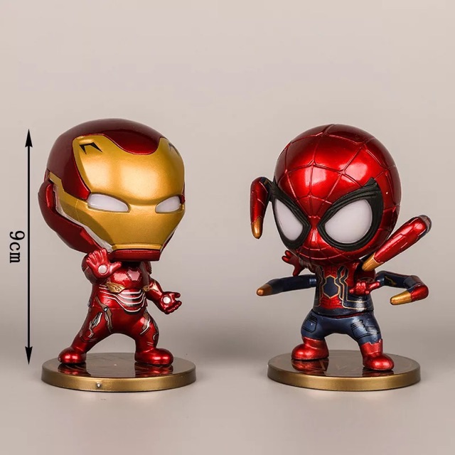 [ Giá tốt nhất ] ✨✨ Mô Hình Cosbaby Iron Man ~ Spider Man có đèn ✨✨