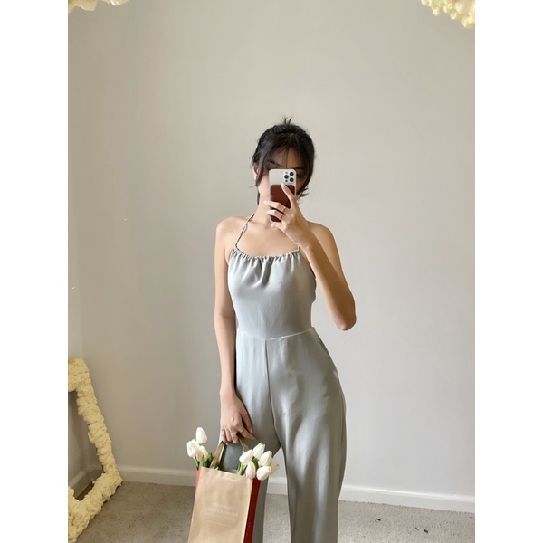 Jumsuit yếm cột lưng