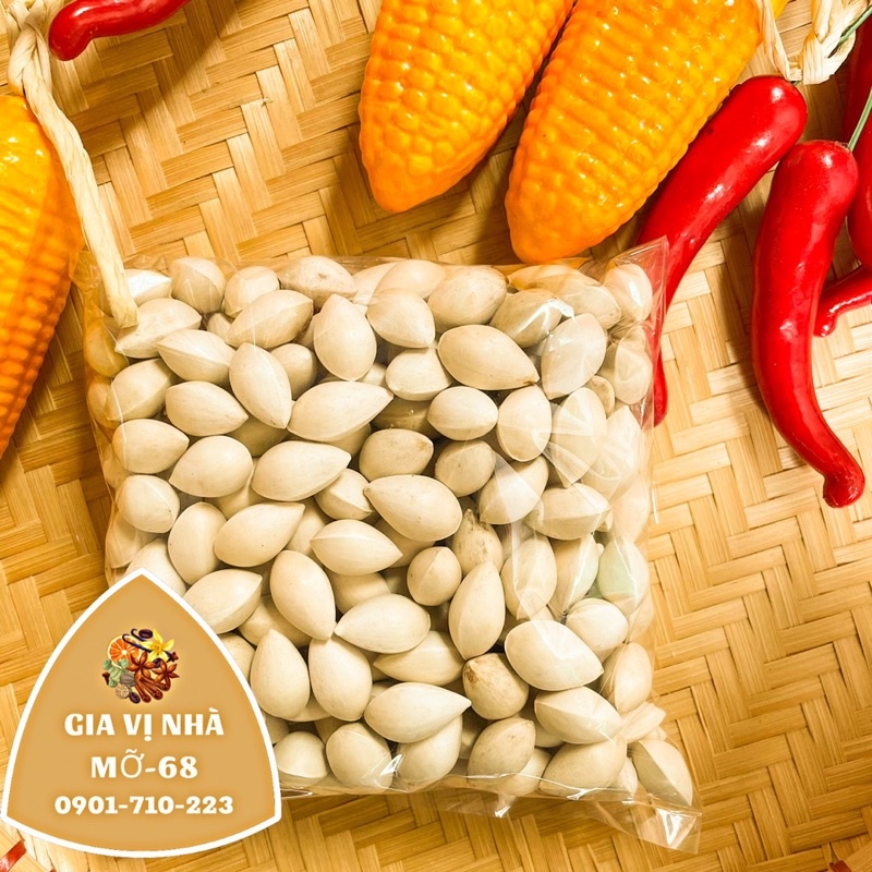 Bạch quả khô nguyên hạt còn vỏ-gói100gr-500gr