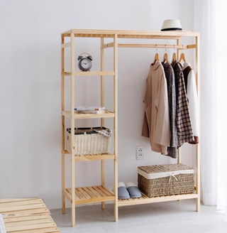 [ĐỒ GỖ ĐỘC] Giá/kệ để quần áo 1 buồng 1 kệ( Ở Đâu Rẻ Hơn Shop Hoàn Tiền) -QTShop