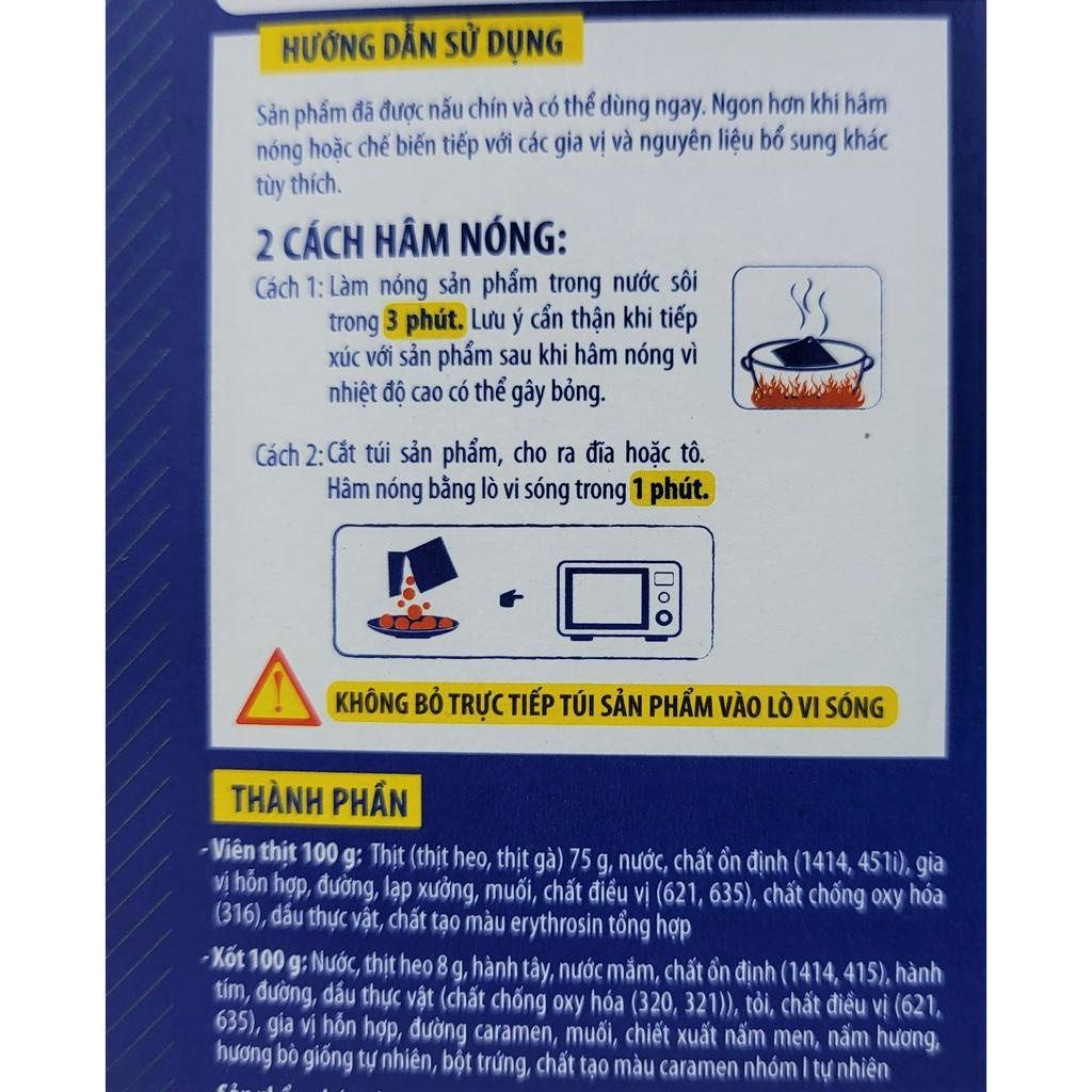 THỊT VIÊN 3 PHÚT HEO CAO BỒI Instant Pork Meatballs