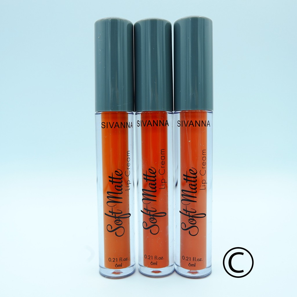 Set Son Kem Lì 3 Cây Sivanna Colors Soft Matte Cream Lip Gloss HF359