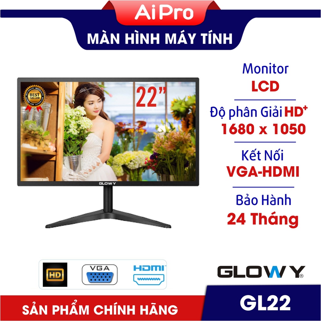 Màn hình 22in Gloway GL22 - Độ phân giải HD+ | Chính hãng - BH 24Tháng