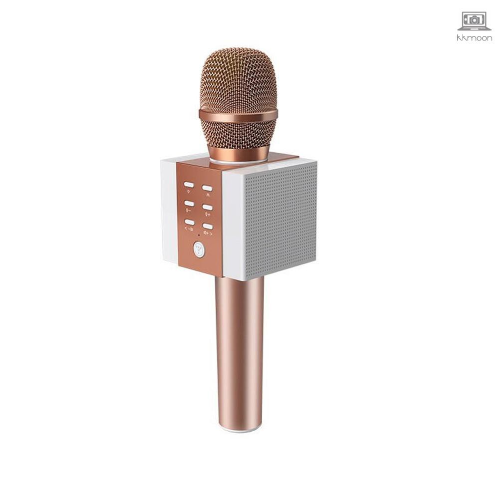 TOSING 008 Wireless Karaoke Microphone Bluetooth Speaker 2-in-1 Handheld Singing Recording Portable KTV Player for iOS Android Smartphones Tablet PC Grey
