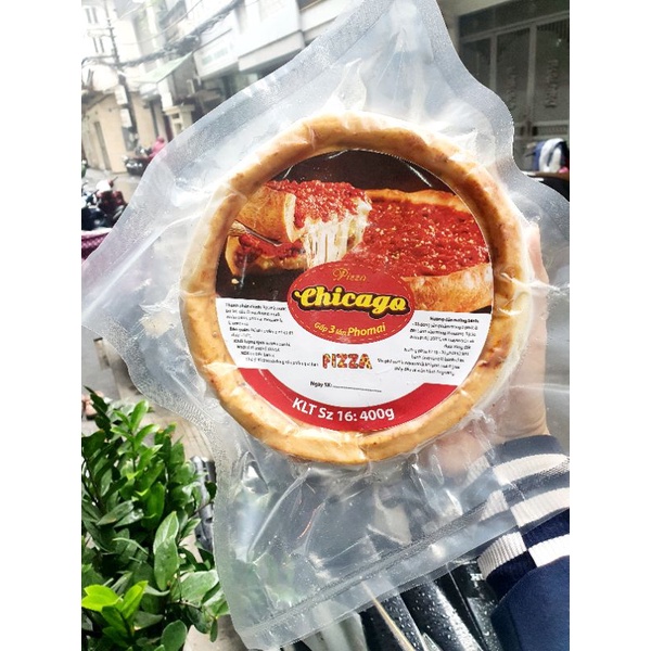 Pizza Chicago size 16cm gấp 3 lần phomai