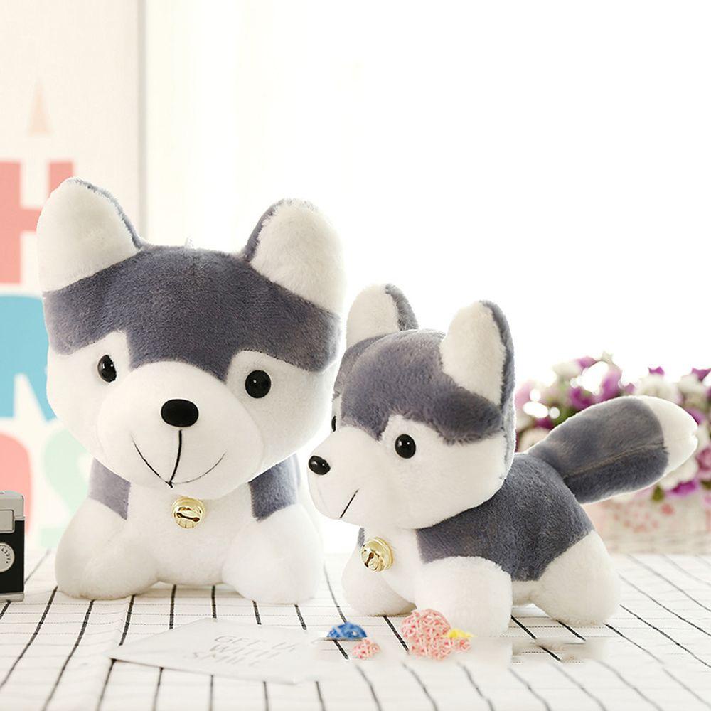 Gối Ôm Nhồi Bông Hình Chú Chó Husky Hoạt Hình Dễ Thương