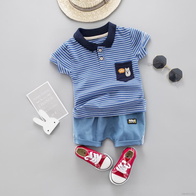 Set áo thun tay ngắn &amp; quần short cho bé trai