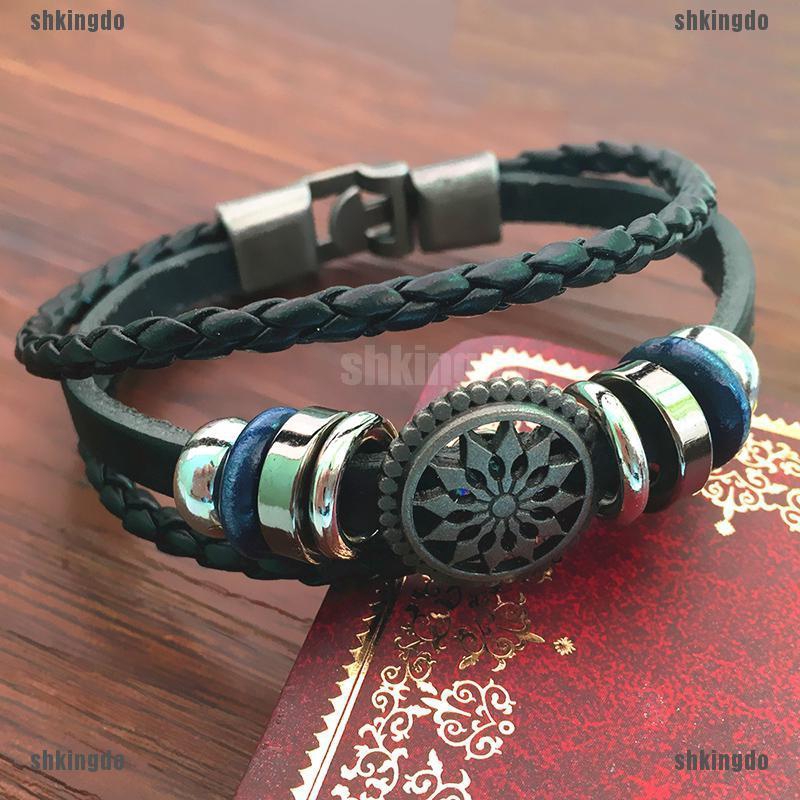 Vòng Tay Dây Da Giả Phong Cách Vintage Đẹp Mắt