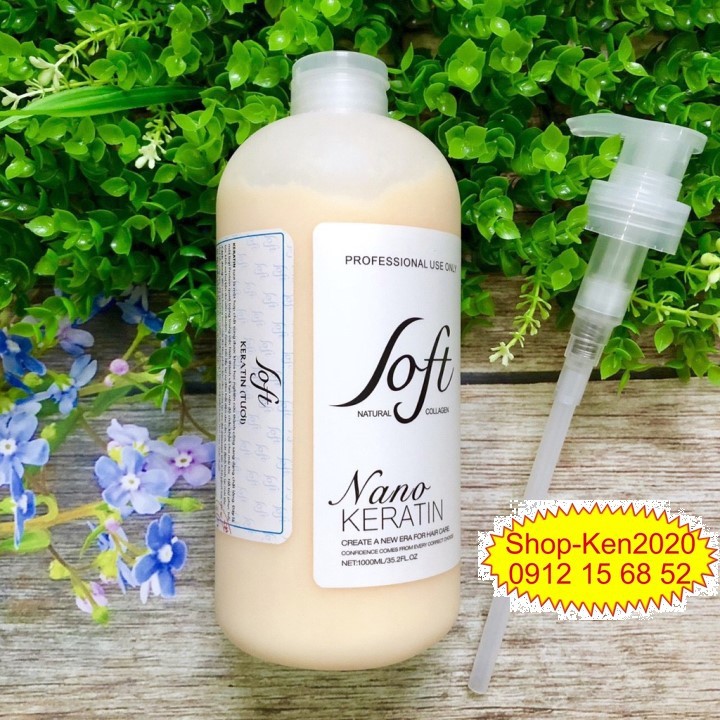 Kem hấp tóc Soft Nano Keratin tươi 1000ml phục hồi tóc chuyên sâu