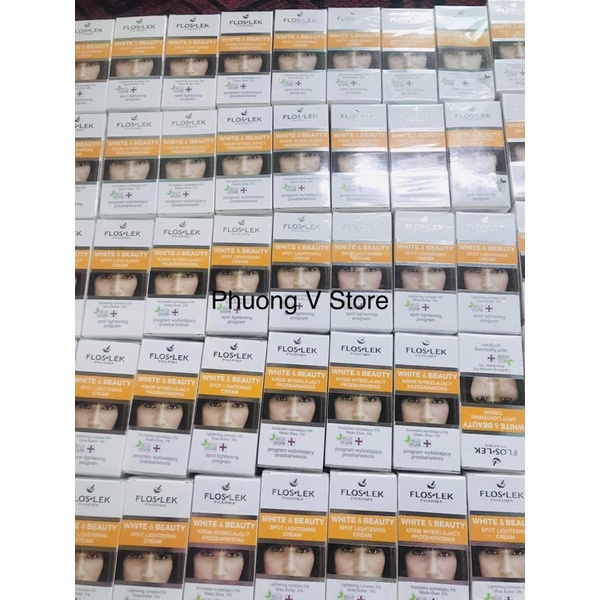 ✅ Floslek Kem Dưỡng Trắng da ban đêm Spot lightening White And Beauty 50ml