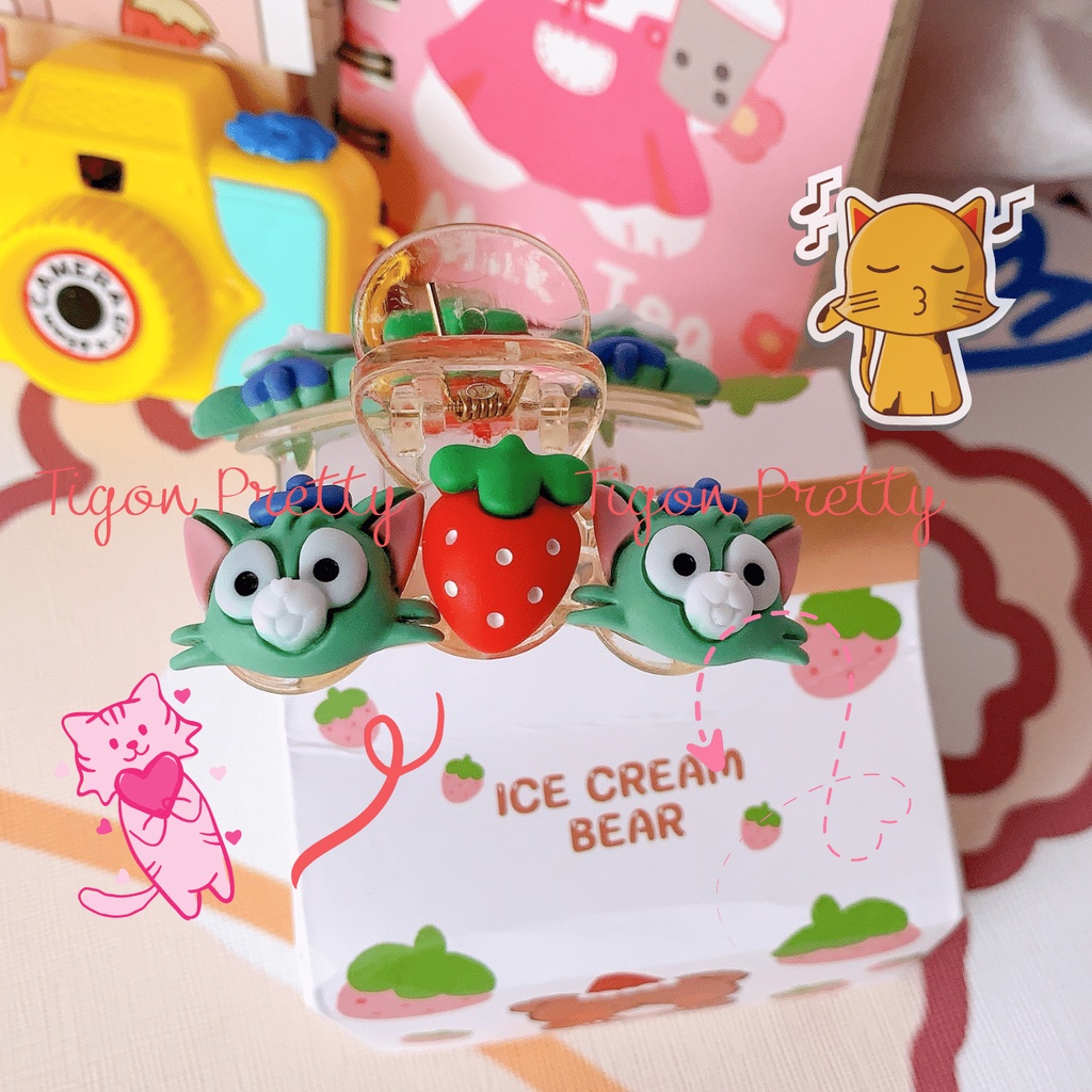 Kẹp Hàn Quốc Hoạ Tiết Trái Cây, Hoa Quả Xinh Xắn Cực Kỳ Màu Siêu Ngọt