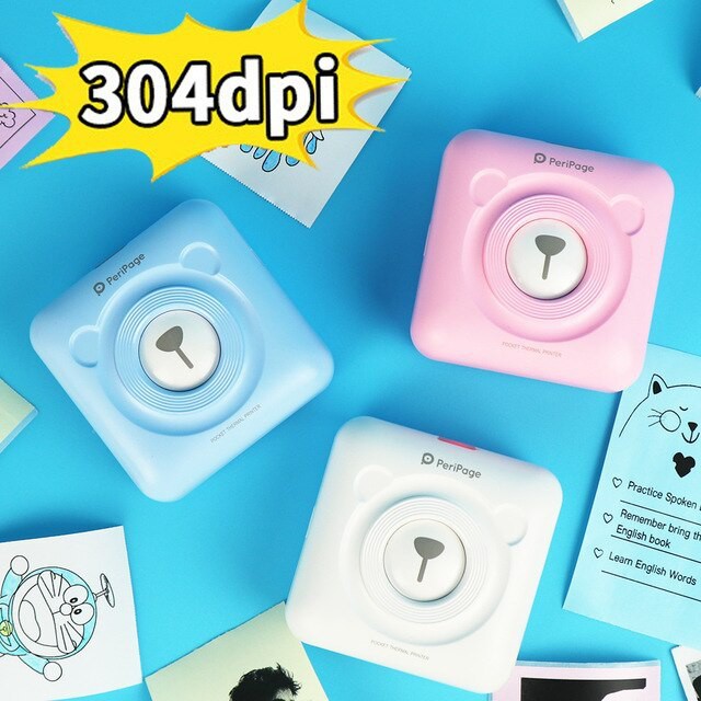 ❤ Dễ thương ❤ Máy in nhiệt mini bluetooth peripage A6s không dây bỏ túi ❤ di động ❤ in ảnh du lịch lấy ngay poooli L1,L2