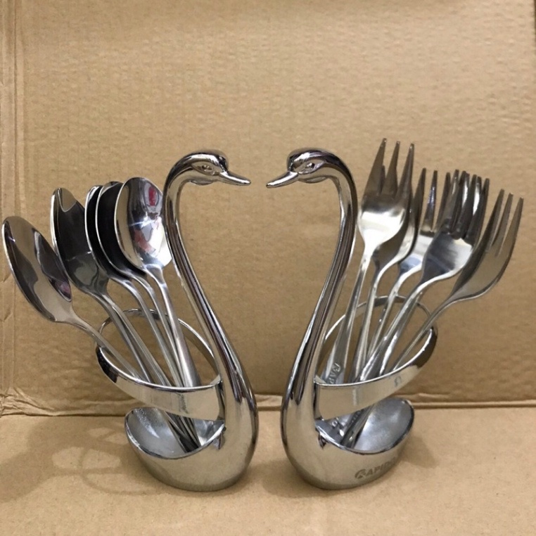 Bộ thìa dĩa inox cao cấp Thiên Nga sang trọng bàn tiệc - Chính hãng Rapido