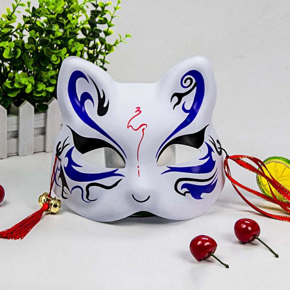 Mặt Nạ Nhựa Hóa Trang Anime Nhật Bản Phối Tua Rua Và Chuông Độc Đáo