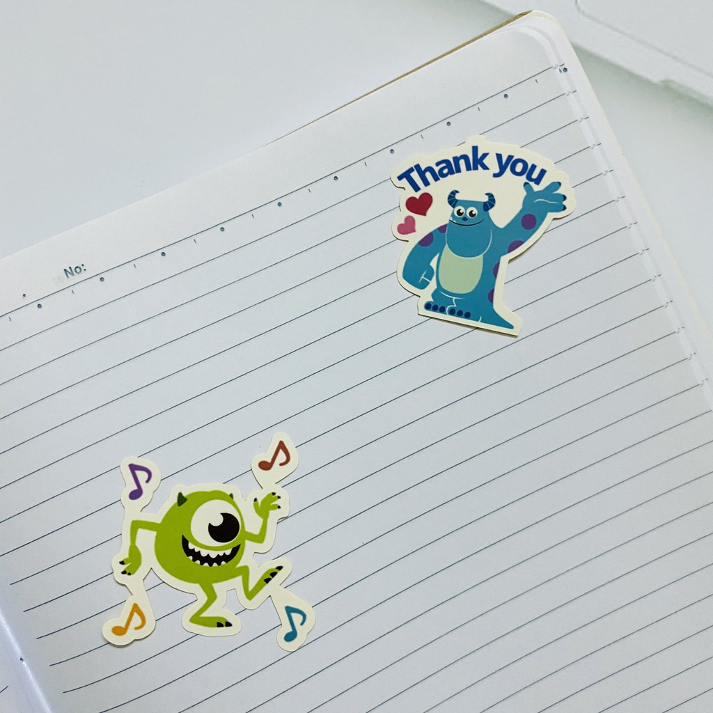 Sticker Animated Monsters, Inc dán trang trí laptop, máy tính bỏ túi, vali, điện thoại, đàn ghita
