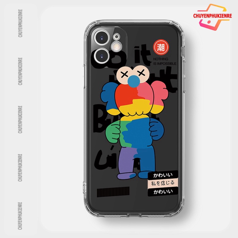 Ốp lưng iphone 6, 6s plus, 7 8 Plus, X, XS, XR, XSMAX, 11 , 12, 13 PROMAX TRONG SUỐT GẤU NHIỀU MÀU 2022RE