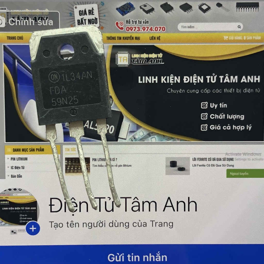 MOSFET FDA59N25 CHÍNH HÃNG THÁO MÁY