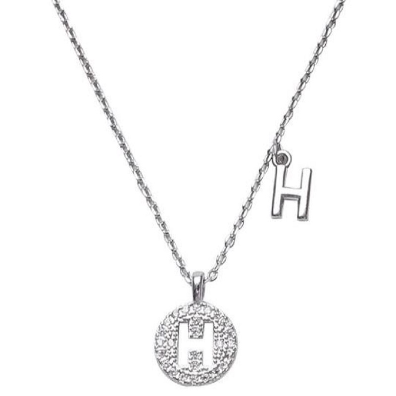 Vòng cổ Mặt Chữ H Đính Đá Zircon Thời Trang Hàn Quốc 2022 Dành Cho Bạn Nữ