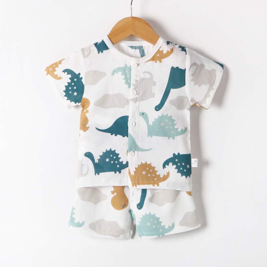 Set 2 bộ cộc xô cho bé vải đũi mềm mát, màu sắc ngộ nghĩnh đủ size