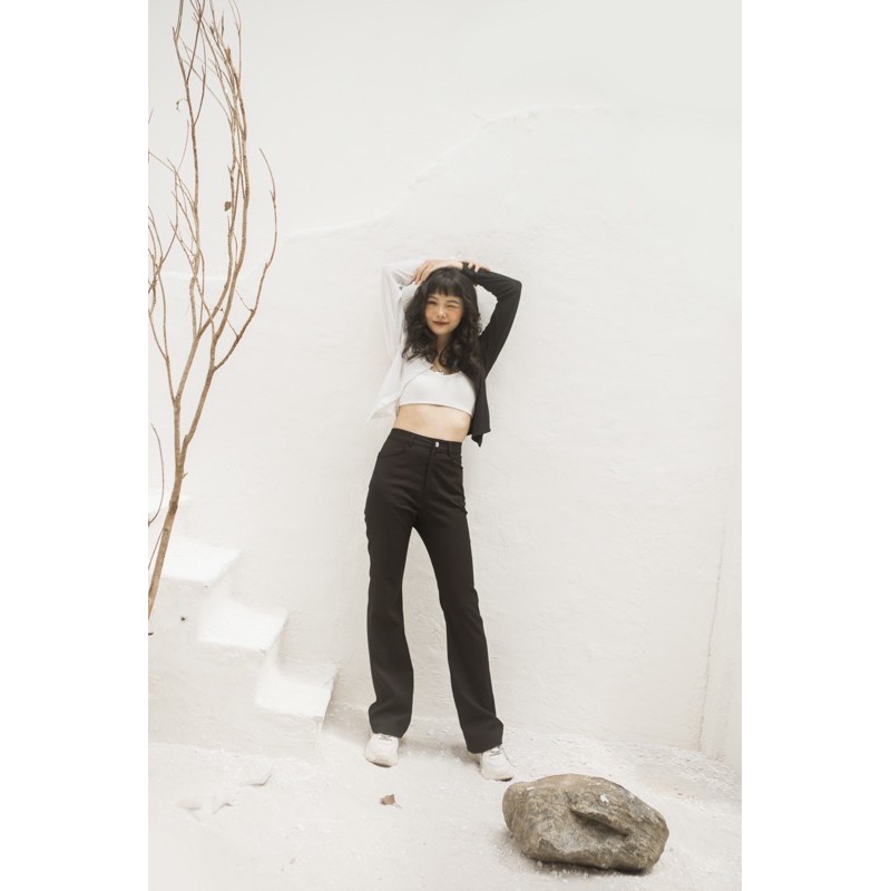 Black flared pants - Quần ống loe dài | BigBuy360 - bigbuy360.vn