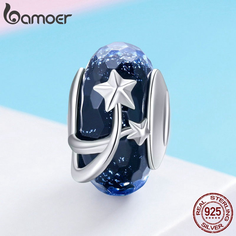 Mặt trang sức BAMOER bạc 925 thiết kế họa tiết ngôi sao thời trang