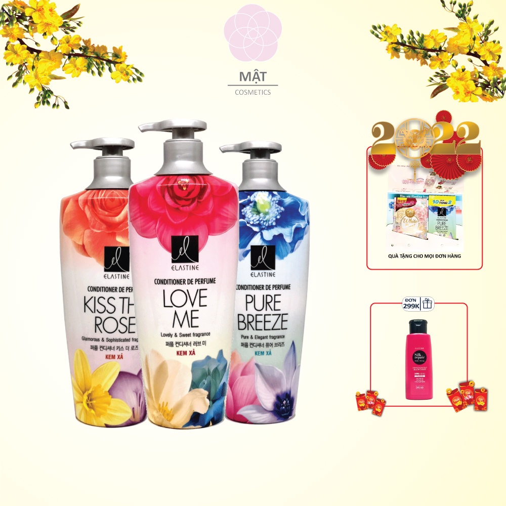 Kem xả nước hoa Elastine Love Me Pure Breeze Kiss The Rose 600ml