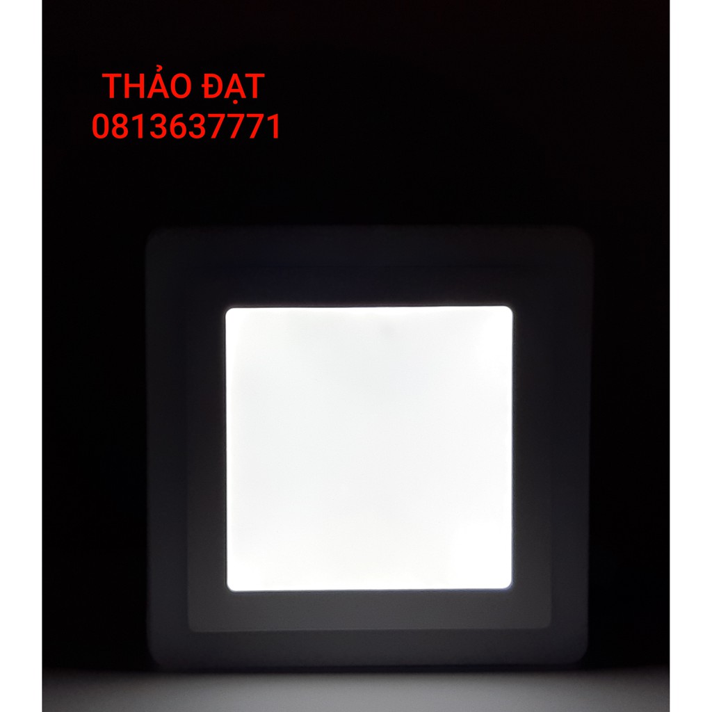 ĐÈN LED ỐP TRẦN VUONG VIỀN XANH DƯƠNG 3 CHẾ ĐỘ MÀU: 12W+4W