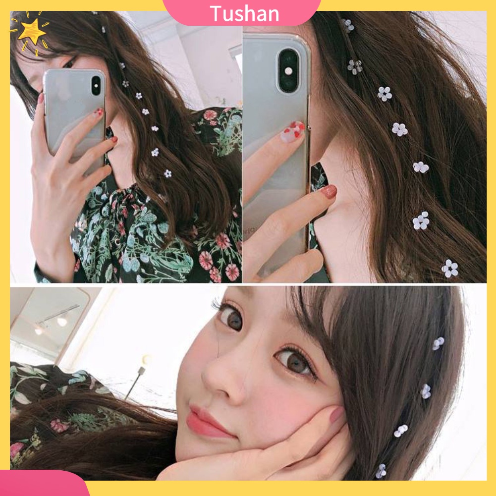 Kẹp tóc hoa vải dài xinh xắn cho nữ